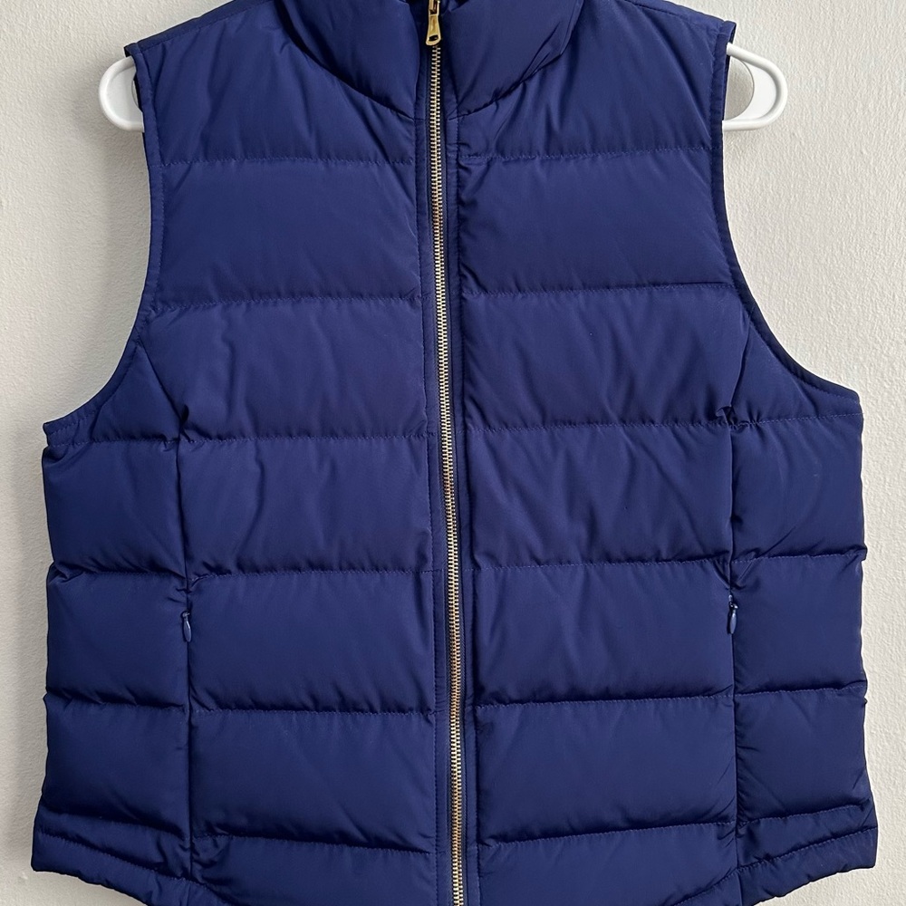Talbots Petite Navy Quilted Puffer Vest (M Petite)